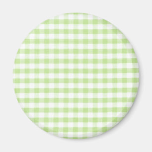 Pastel Green Gingham patroon Magneet