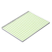 Pastel Green Gingham patroon Notitieboek (Linkerzijde)