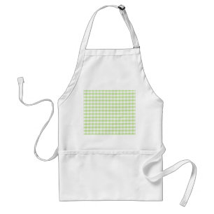 Pastel Green Gingham patroon Standaard Schort