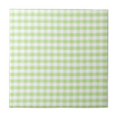 Pastel Green Gingham patroon Tegeltje (Voorkant)