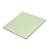 Pastel Green Gingham patroon Tegeltje (Zijkant)