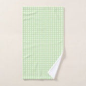 Pastel Green Gingham Pattern Bad Handdoek (Handdoek)