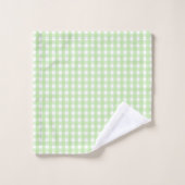 Pastel Green Gingham Pattern Bad Handdoek (Wasdoekje)