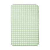 Pastel Green Gingham Pattern Badmat (Voorkant Verticaal)
