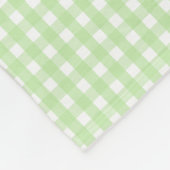 Pastel Green Gingham Pattern Fleece Deken (Hoek)