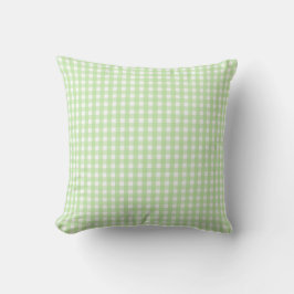 Pastel Green Gingham Pattern Kussen