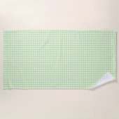 Pastel Green Gingham Pattern Strandlaken (Voorkant)