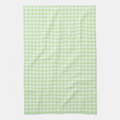 Pastel Green Gingham Pattern Towel Theedoek (Verticaal)