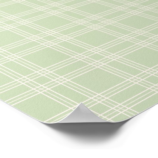Pastel Green Gingham Poster (Hoek)
