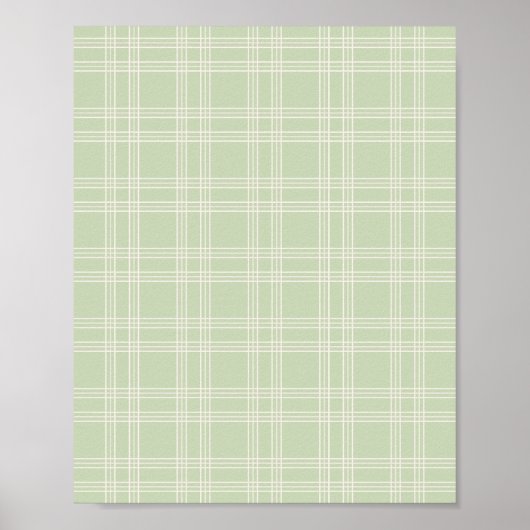 Pastel Green Gingham Poster (Voorkant)