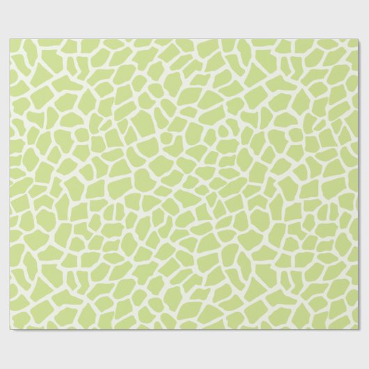 Pastel Green Giraffe vlekken patroon Cadeaupapier (Vlak)