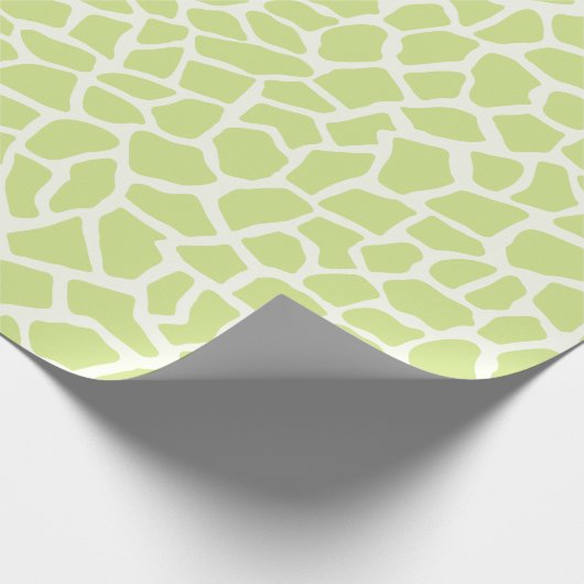 Pastel Green Giraffe vlekken patroon Cadeaupapier (Hoek)
