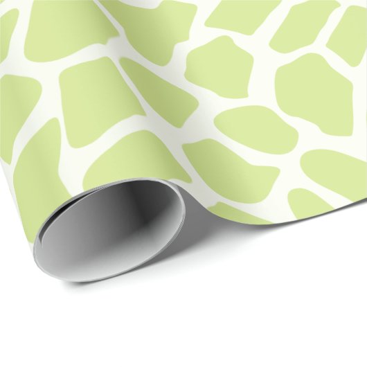 Pastel Green Giraffe vlekken patroon Cadeaupapier (Rol Hoek)