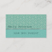 Pastel Green Glitter Pattern Visitekaartje (Voorkant)