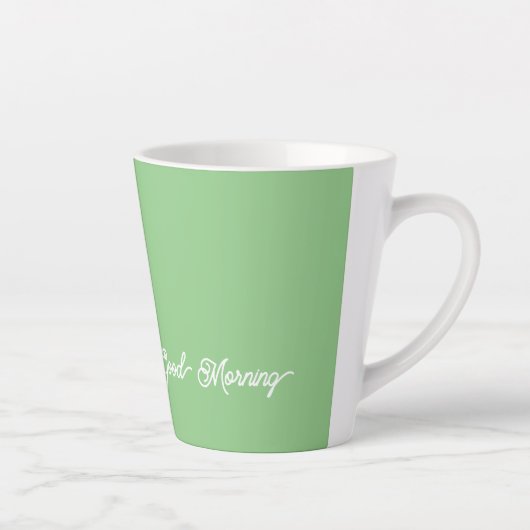Pastel Green Goedemorgen Latte Mok (Rechts)