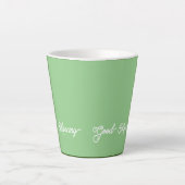 Pastel Green Goedemorgen Latte Mok (Voorkant)