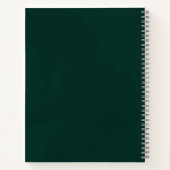 Pastel Green Heart Motivatie Quote Emerald Notitieboek (Achterkant)