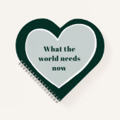 Pastel Green Heart Motivatie Quote Emerald Notitieboek (Voorkant)