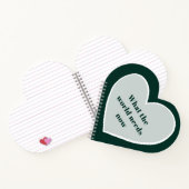 Pastel Green Heart Motivatie Quote Emerald Notitieboek (Binnen)