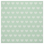 Pastel Green Hearts Pattern Stof (Swatch)