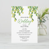 Pastel green mistletoe voor je magische bruiloft kaart (Staand voorkant)