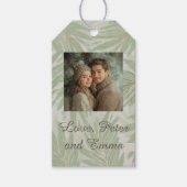 Pastel Green Palm Tree Holiday Cadeaulabel (Voorkant)