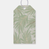 Pastel Green Palm Tree Holiday Cadeaulabel (Achterkant)