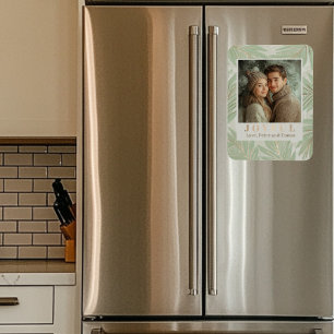 Pastel Green Palm Tree Holiday Magneet