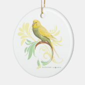 Pastel Green Parakeet Keramisch Ornament (Links)