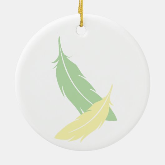 Pastel Green Parakeet Keramisch Ornament (Achterkant)