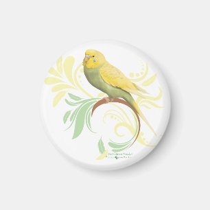 Pastel Green Parakeet Magneet