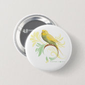 Pastel Green Parakeet Ronde Button 5,7 Cm (Voorkant /achterkant)