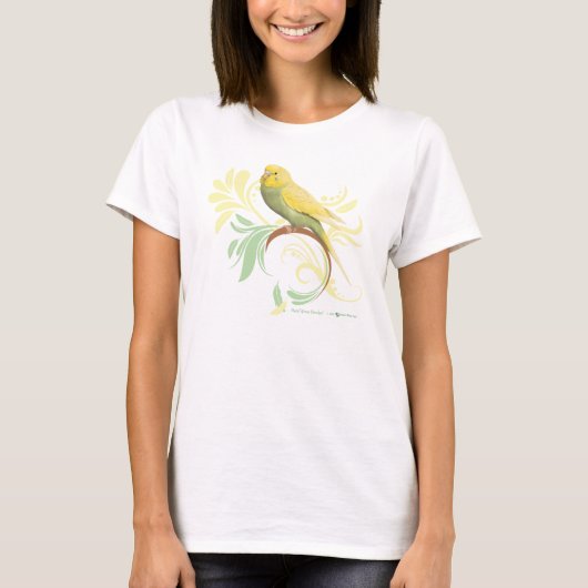 Pastel Green Parakeet T-shirt (Voorkant)