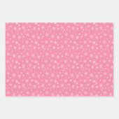 Pastel Green, Pink en Blue Snowflake Holiday Inpakpapier Vel (Voorkant 3)