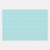 Pastel Green, Pink en Blue Snowflake Holiday Inpakpapier Vel (Voorkant 2)