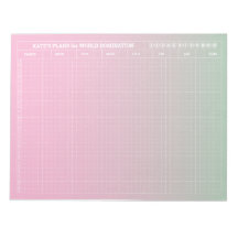 Pastel Green Pink GRID Weekly Planner Minimalist