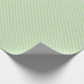 Pastel Green Polka Dots for Spring and Baby Gifts Cadeaupapier (Hoek)
