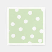 Pastel Green Polka Dotted Napkins Servetten (Voorkant)