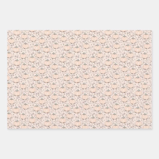 Pastel Green Pumpkin Mom wordt gefeliciteerd Inpakpapier Vel (Voorkant 3)