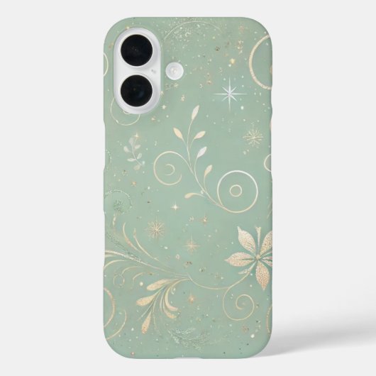 Pastel Green Shade Floral Motief Case-Mate iPhone Case (Achterkant)