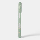 Pastel Green Shade Floral Motief Case-Mate iPhone Case (Achterkant / Rechts)