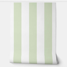 Pastel Green Stripes Behang
