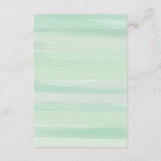 Pastel Green Stripes Book for Baby Kaart (Achterkant)