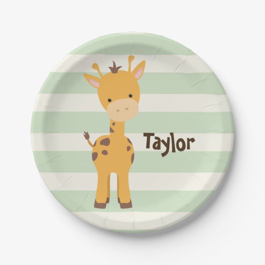 Pastel Green Stripes.jpg Papieren Bordje (Voorkant)