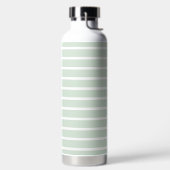 Pastel Green Stripes Waterfles (Links)