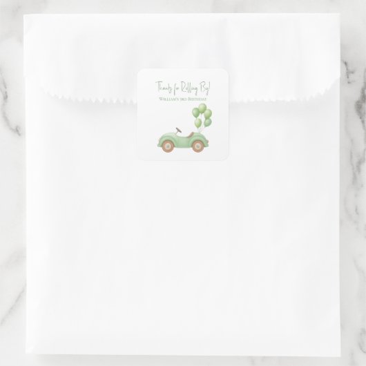 Pastel Green Stroller & Balloon Sticker (Tas)