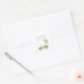 Pastel Green Stroller & Balloon Sticker (Envelop)