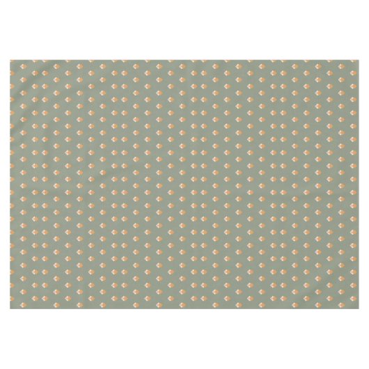 Pastel Green Tablecloth Groovy 70s Floral Accent Tafelkleed (Voorkant (Horizontaal))