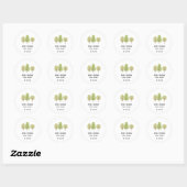 PASTEL GREEN TREE TRIO LANDSCAPAPAPIERPRIJS RONDE STICKER (Vel)