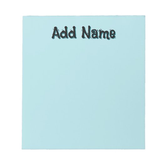 Pastel Green Unieke Gepersonaliseerde Leraar Gesch Notitieblok (Voorkant)